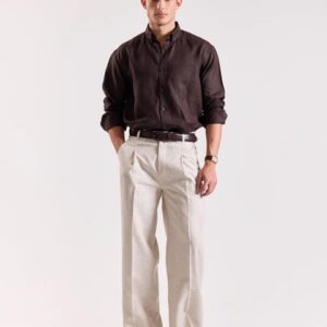 Hickory brown- British Irish Linen Shirt